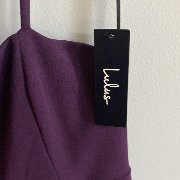 NWT Lulu’s M Purple Mesh Cutout Mini Dress - Picture 5 of 7